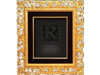 Rama projektowana R1 | rama ręcznie rzeźbiona, pokrywana płatkami złota |      wykończenie ZŁ1