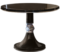 stół lakierowany z aplikacją rzeźbiarską pozłacaną srebrem |      SR2