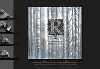 RF8 | ornamenty kryte srebrem przecierane na czarnym pulmencie, patyny -SR1